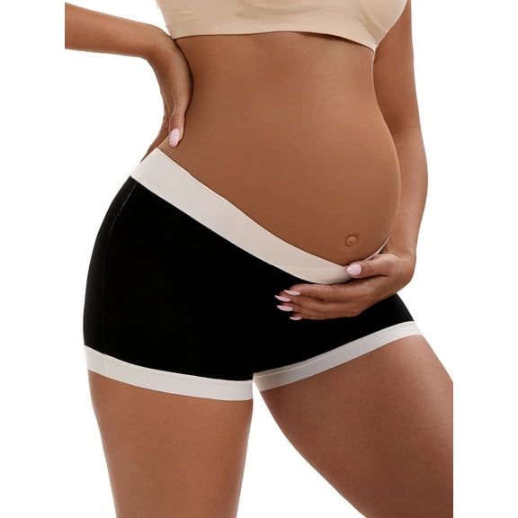 Unique Bargains Women's Low Waist Pregnancy Seamless Ladies Panties XL Black