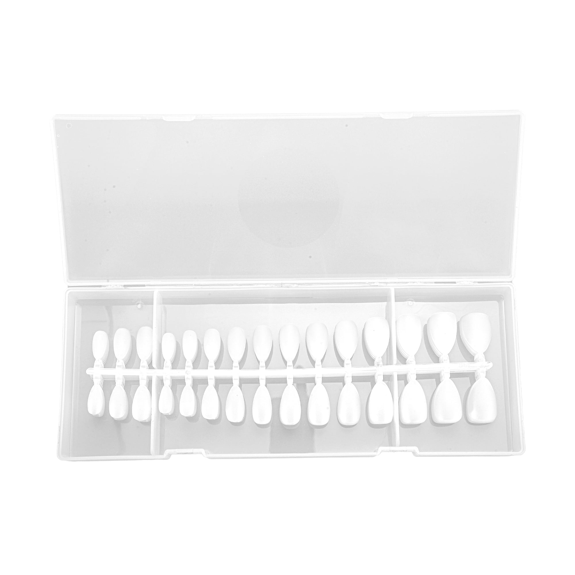 Unique Bargains Women's Matte Fake Nails Kit Clear 1 Set Short Almond