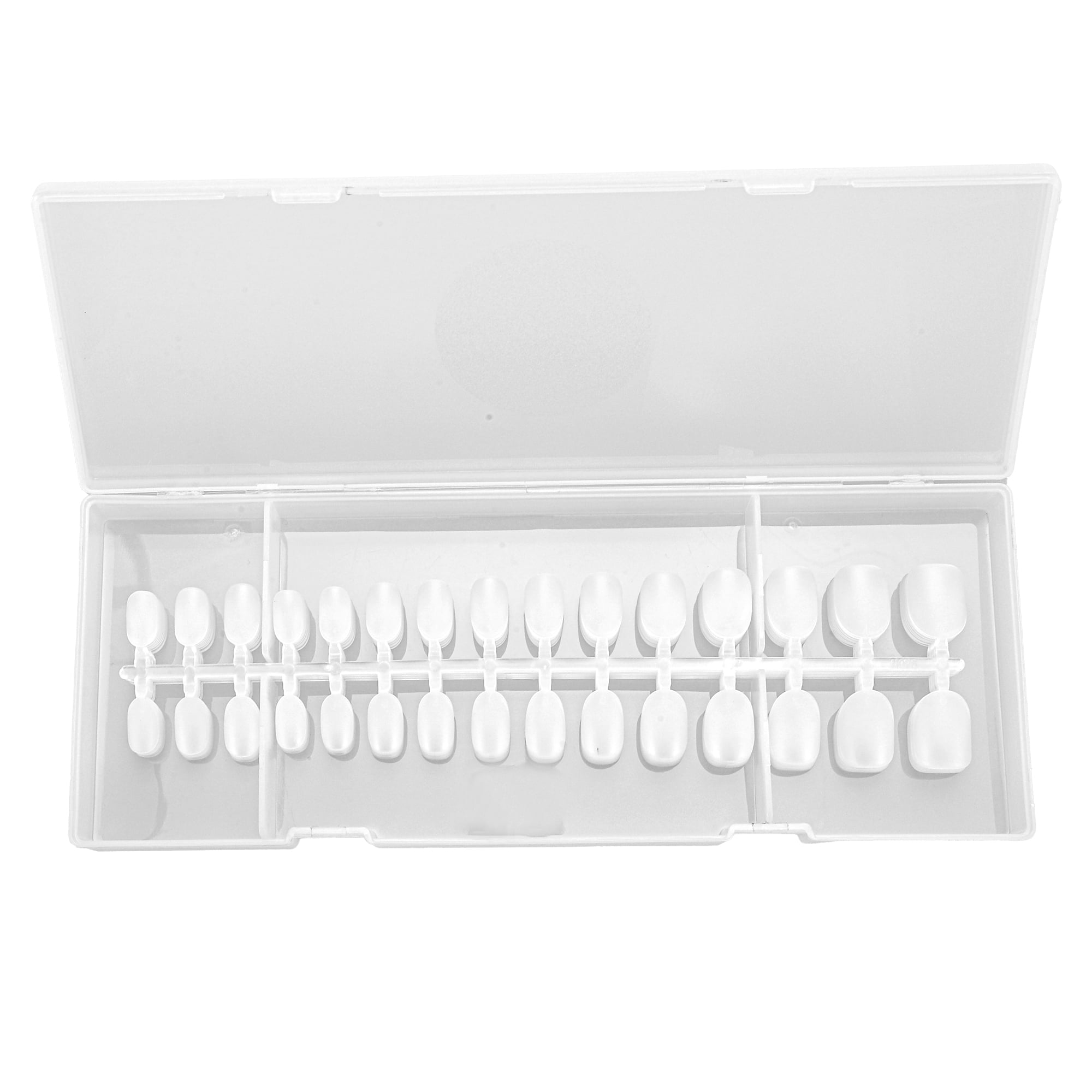 Unique Bargains Women's Matte Fake Nails Kit Clear 1 Set Short Round