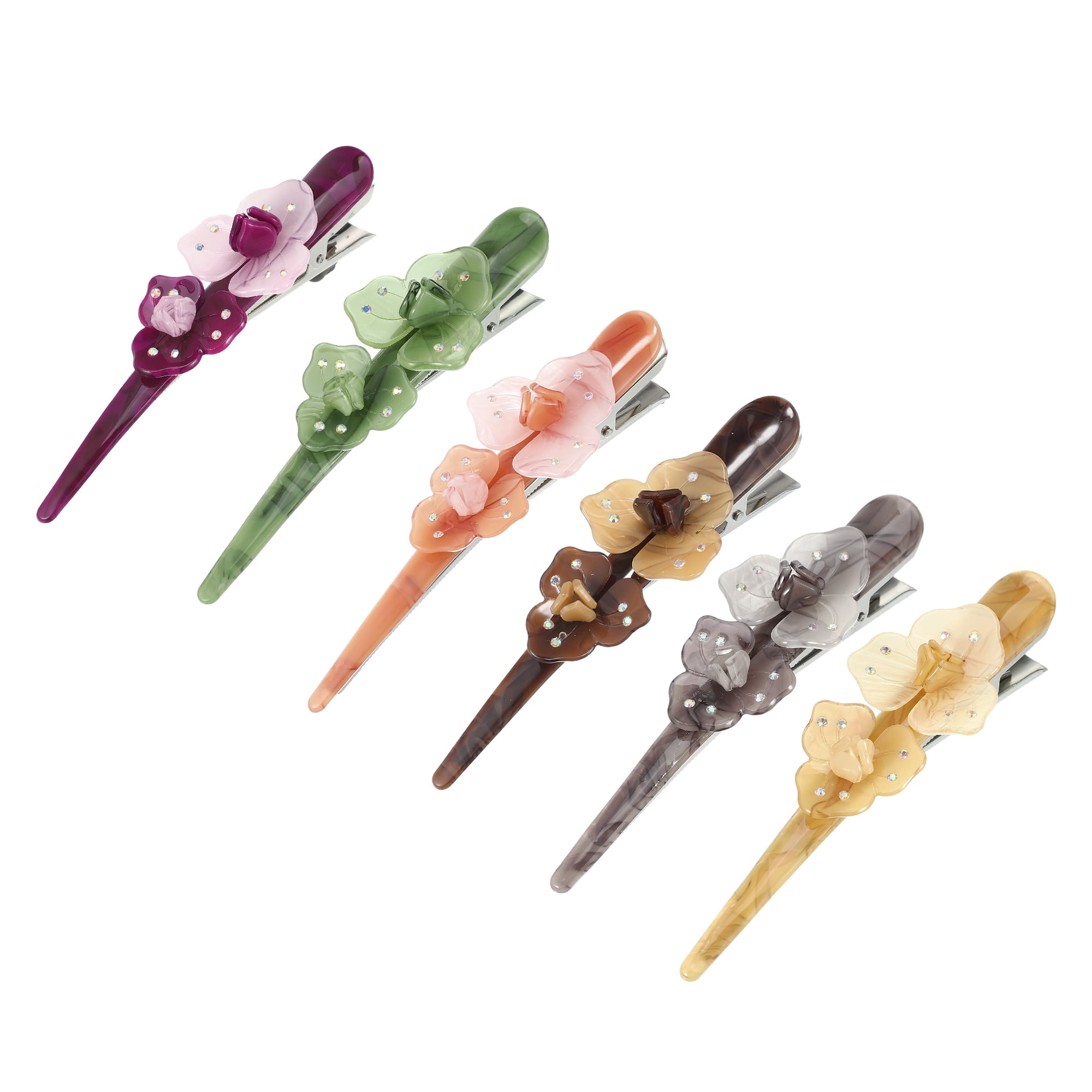 NOMADIC NOOK Women's Metal Long Duckbill Hair Clips 6 Pcs 5.31"x1.57"x1.18"