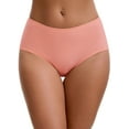thumbnail image 1 of Unique Bargains Women's Mid-Waisted Elastic Waistband Full Coverage Briefs 2XL Light Red, 1 of 6