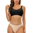 thumbnail image 1 of Unique Bargains Women's Minimizers Bra No Show Wide Straps Wireless Battles S Black, 1 of 6