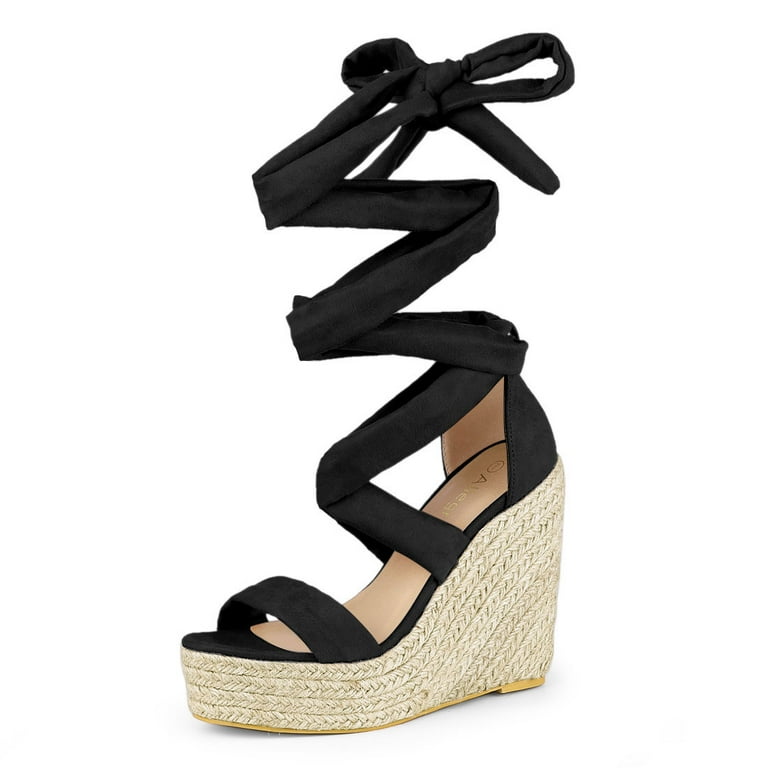 Lace up espadrille platform sandals sale