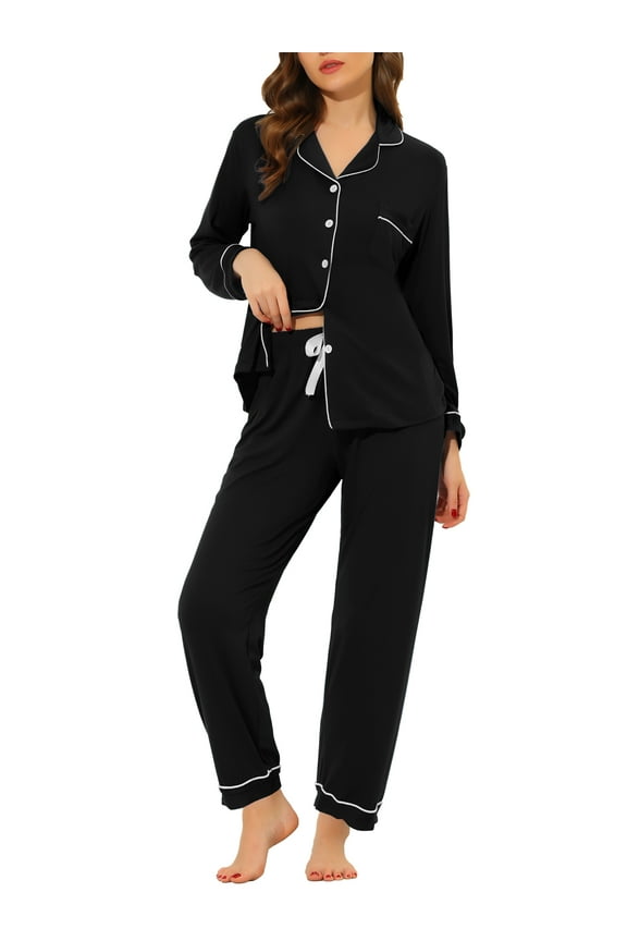 Women's Pajama Sleep Shirt Nightwear Sleepwear Lounge Modal Pj Sets