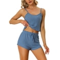 thumbnail image 1 of Unique Bargains Women's Pajama Spaghetti Strap Cami Shorts Lounge Sleepwear Sets, 1 of 5