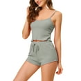 thumbnail image 1 of Unique Bargains Women's Pajama Spaghetti Strap Cami Shorts Lounge Sleepwear Sets, 1 of 5