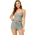 thumbnail image 1 of Unique Bargains Women's Pajama Spaghetti Strap Cami Shorts Lounge Sleepwear Sets, 1 of 5
