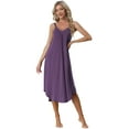 thumbnail image 1 of Unique Bargains Women's Pajama V Neck Soft Sexy Nightdress Stretchy Lounge Cami Dress, 1 of 5