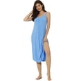 thumbnail image 1 of Unique Bargains Women's Pajama V Neck Soft Sexy Nightdress Stretchy Lounge Cami Dress, 1 of 5