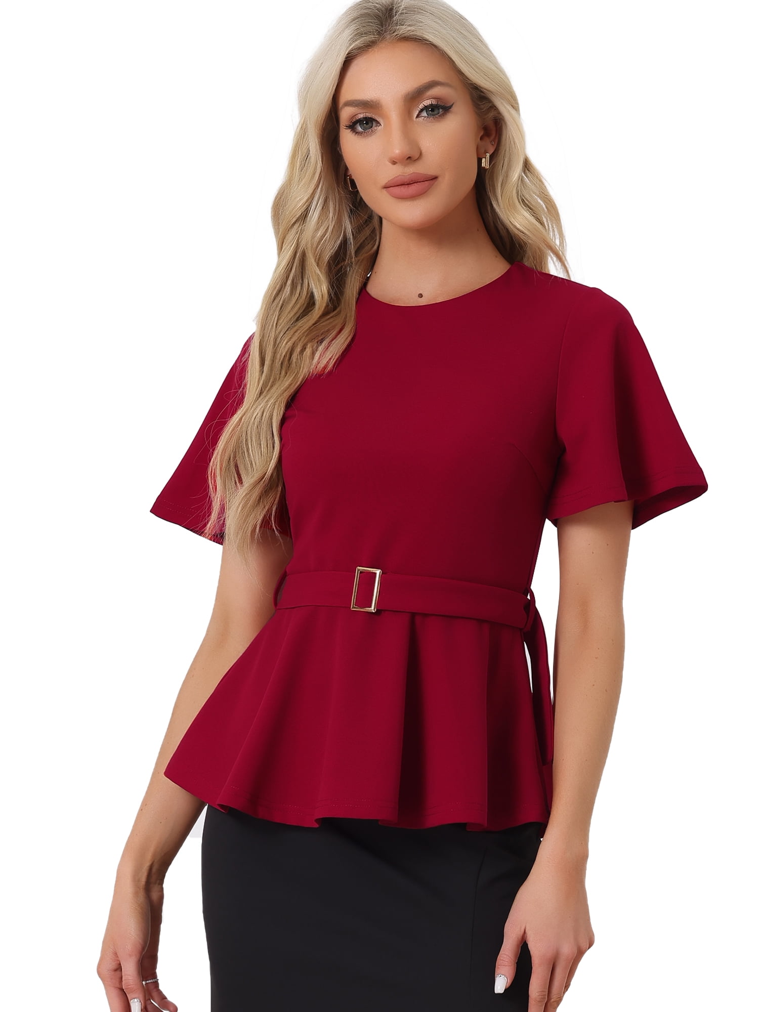peplum office tops