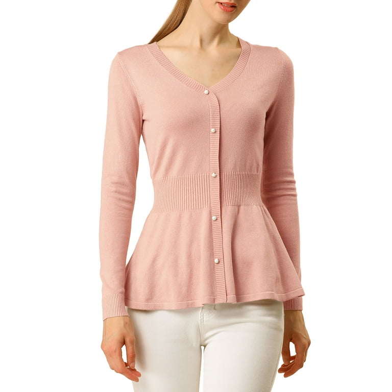 Pink peplum outlet sweater