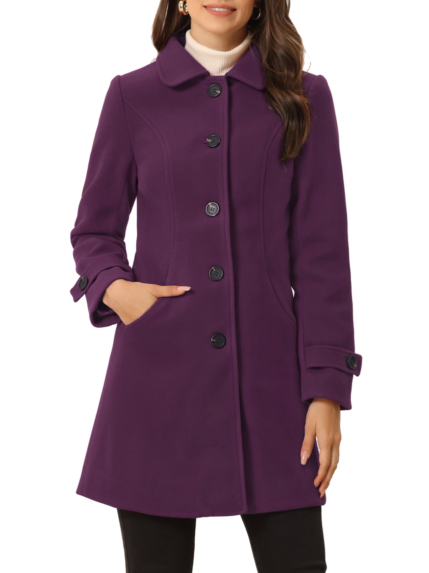 Purple shop peacoat women s