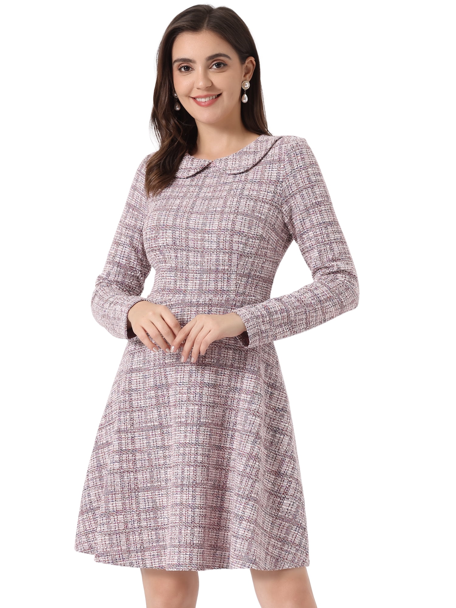 DARING DIVA Peter Pan Collar A-line Dress L Pink