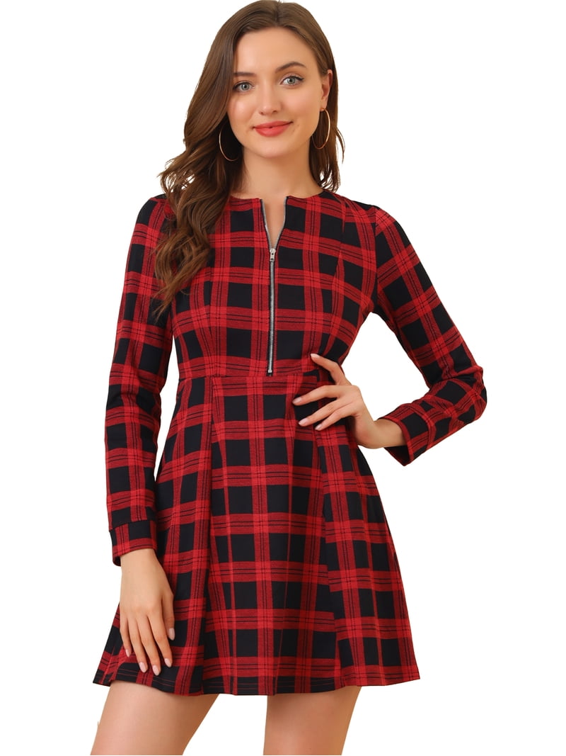 swf fitted midi dress The Walton Plaid Midi Dress by Mud Pie – Women's Clothing Boutique main image 1
