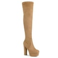 thumbnail image 1 of Unique Bargains Women's Platform Block Heel Over Knee High Boots, 1 of 6