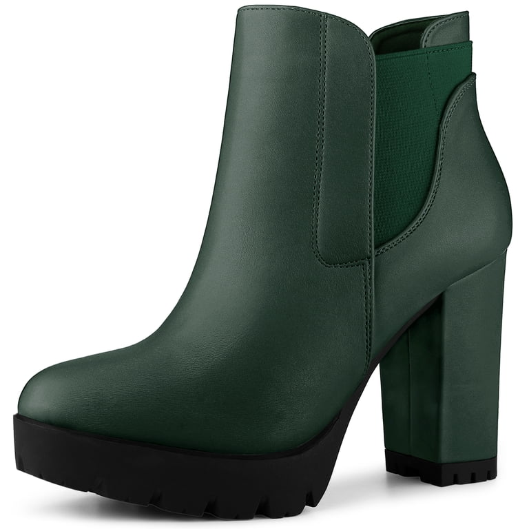 Ankle Boots 8000 Kicks 9 -(42) Hemp Green Chelsea Pull-On Comfort Casual Boots Dark Green Waterproof Hemp Shoes For Men | 8000Kicks main image 4