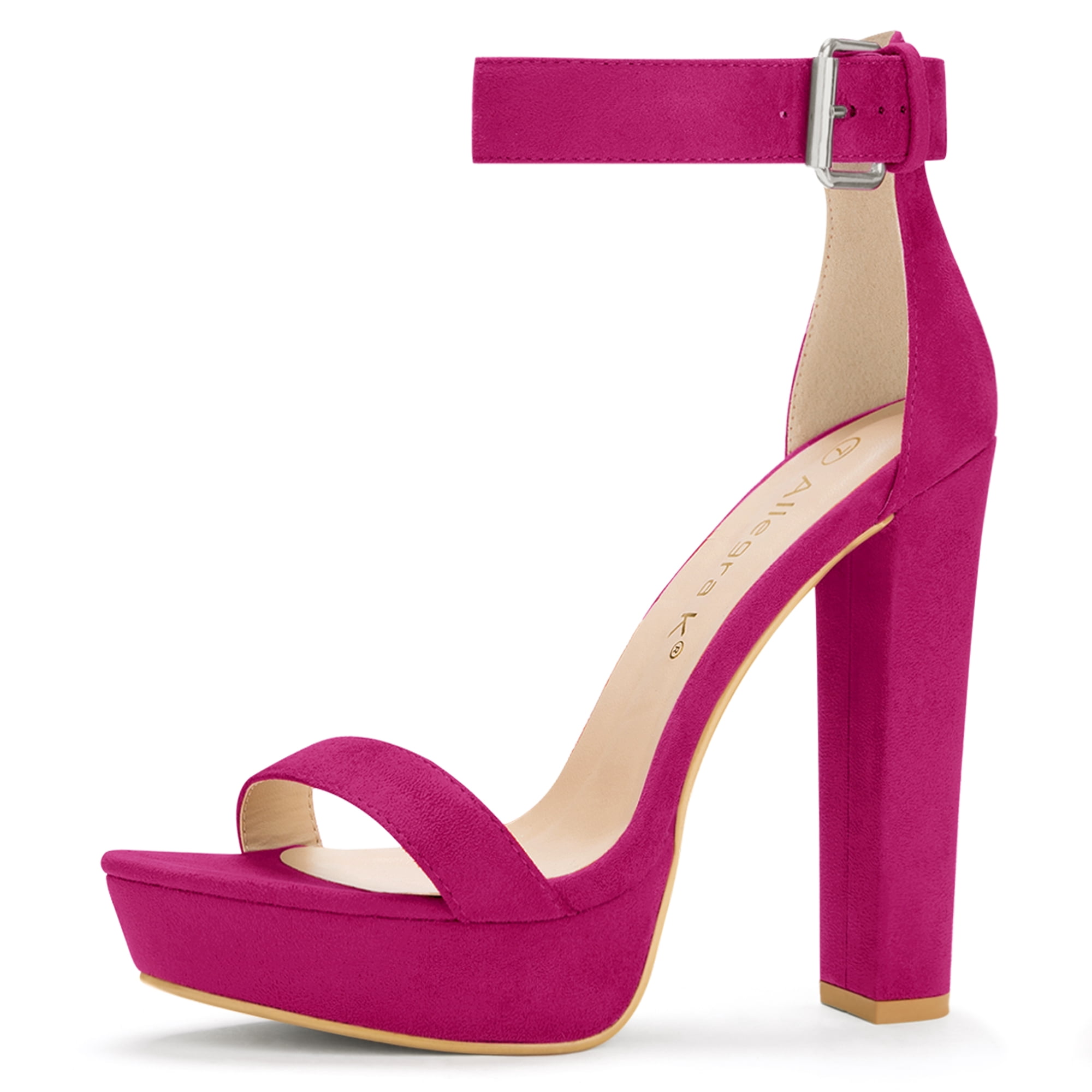DARING DIVA Women's Platform High Chunky Heel Sandals Hot Pink US 7/UK ...