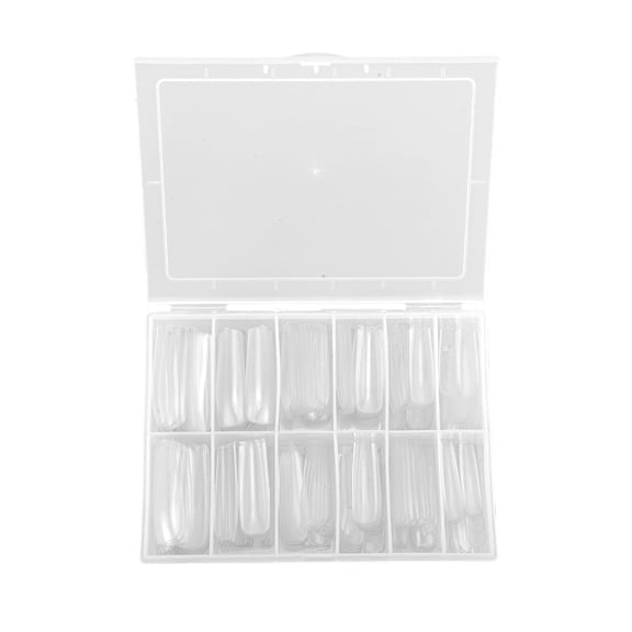 Unique Bargains Women's Plating Full Coverage Fake Nails Clear 1set