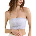 thumbnail image 1 of Unique Bargains Women's Plus Invisible Bandeau Bra Strapless Buckle Lift Bralette, 1 of 7