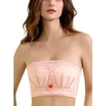 thumbnail image 1 of Unique Bargains Women's Plus Invisible Bandeau Bra Strapless Buckle Lift Bralette, 1 of 7