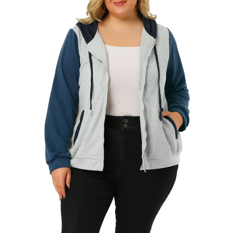 Plus size hoodie sale jacket