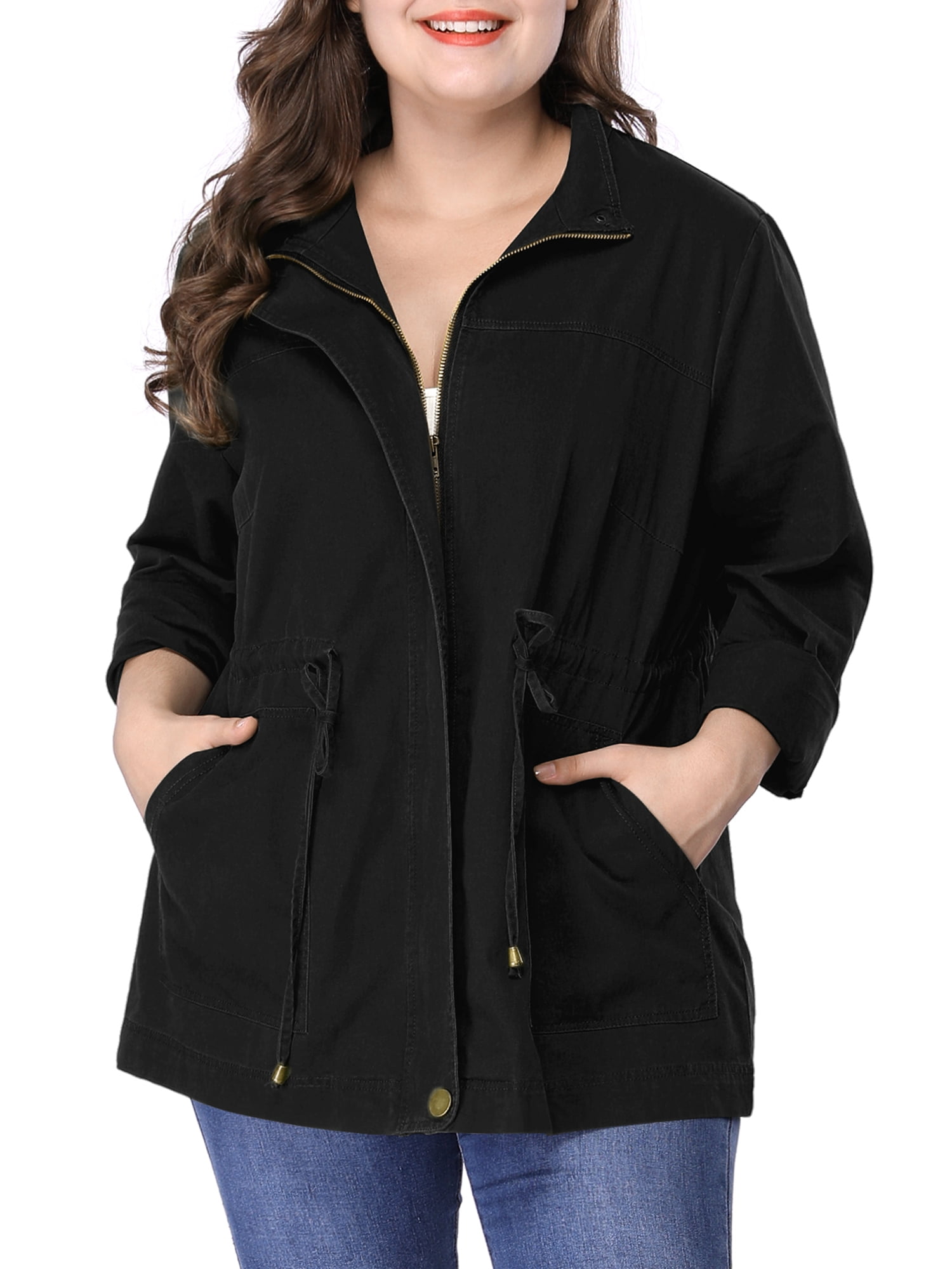 Plus Size Jackets for Women 4X-5X Utility Jacket Women Running