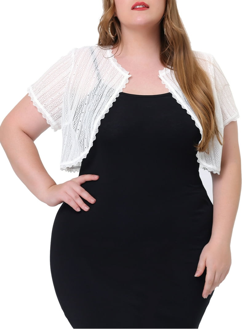 chinese dress ladies Krista Italian Guipure lace bolero shrug in off white