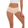 thumbnail image 1 of Unique Bargains Women's Plus Size High Waist Briefs Butt Lifter Shapewear Panties L Beige, 1 of 6