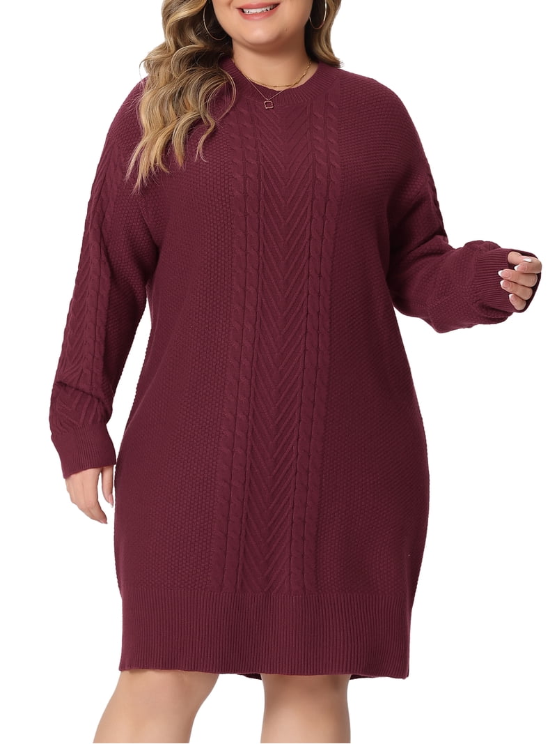 holiday sweater dress plus size Bargains women's Knit empire waist maxi