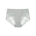 thumbnail image 1 of Unique Bargains Women's Plus Size Mid-Rise Lace Trim Brief Seamless Underwear Gray 1X, 1 of 6