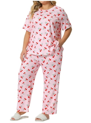Plus Size Girlfriend Knit Cat Pajama Set