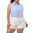thumbnail image 1 of Unique Bargains Women's Plus Size Sleeveless Button Down Tank Top Shirts, 1 of 7