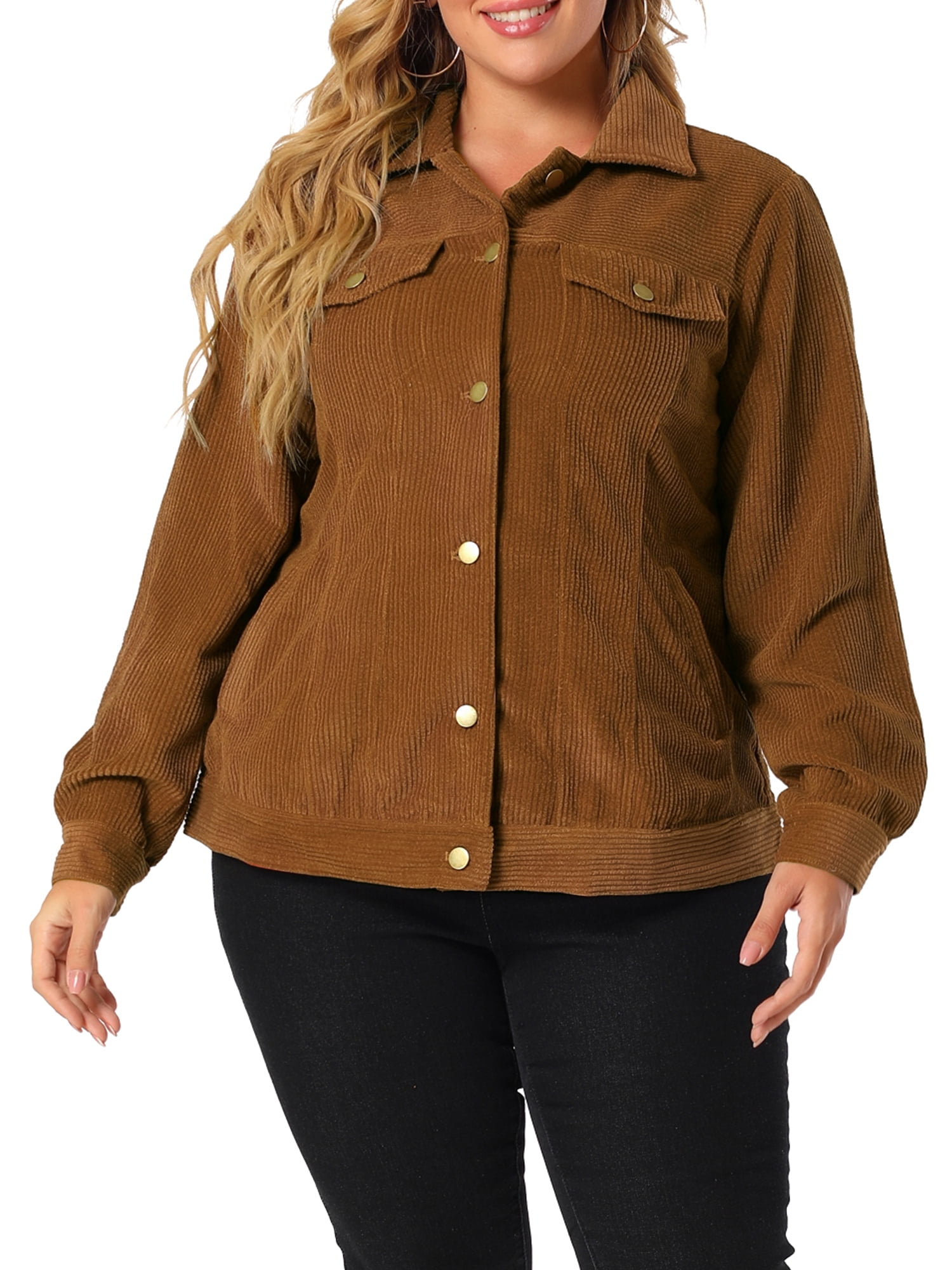 Corduroy plus size jackets cheap