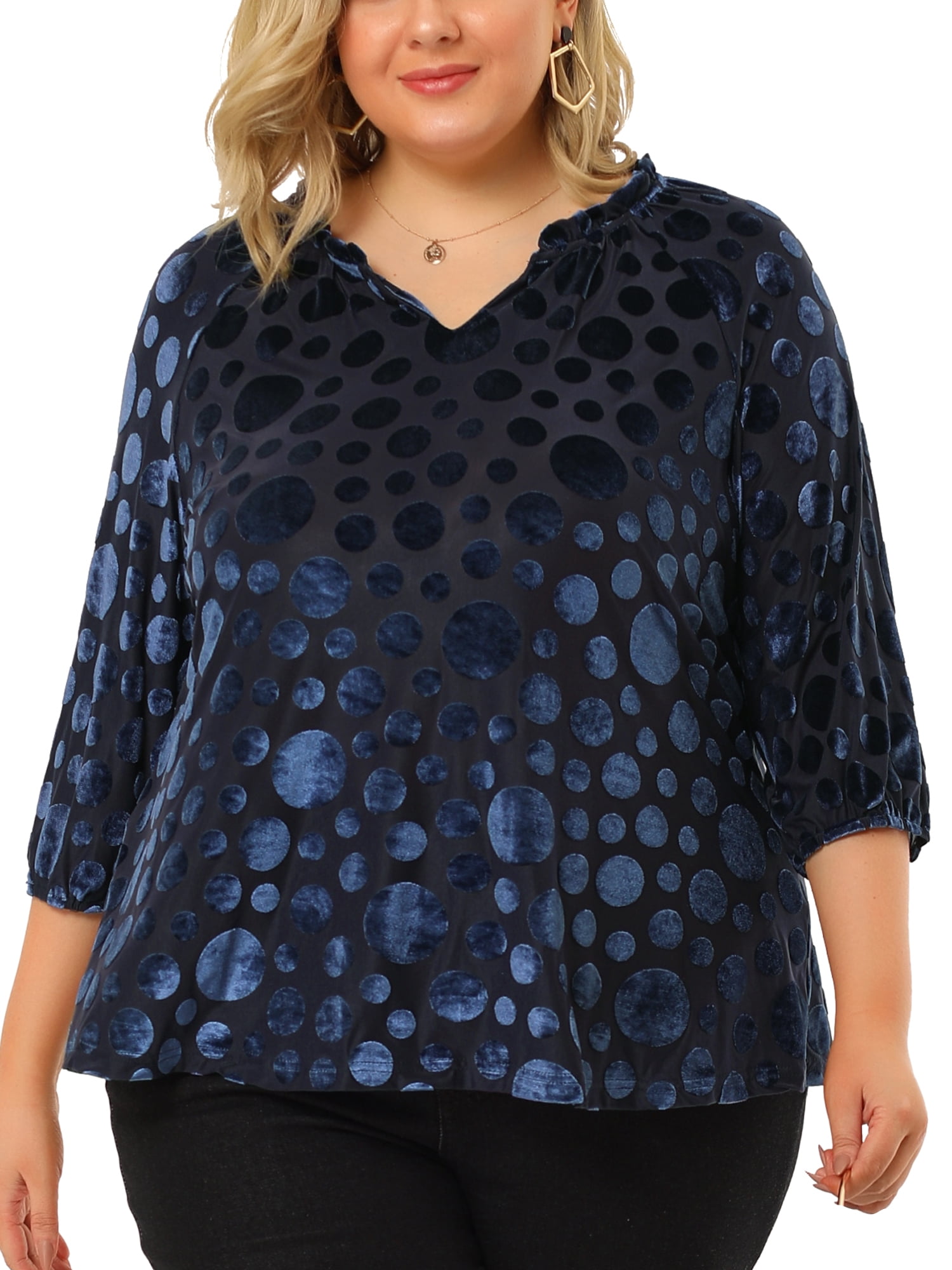 velvet dot sheer top