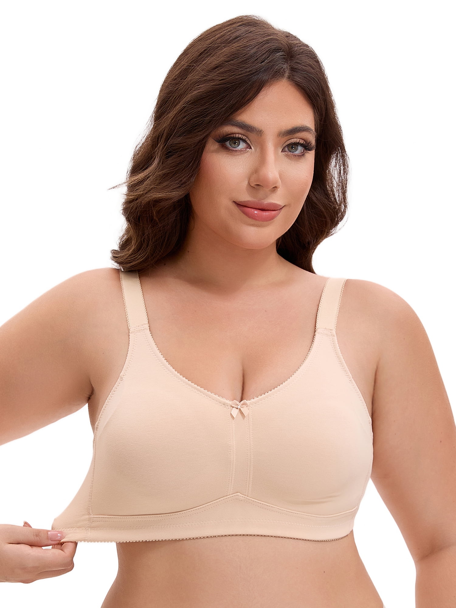 Unique Bargains Women's Pocket Bra for Silicone Breast Forms Minimizers Beige 36 C