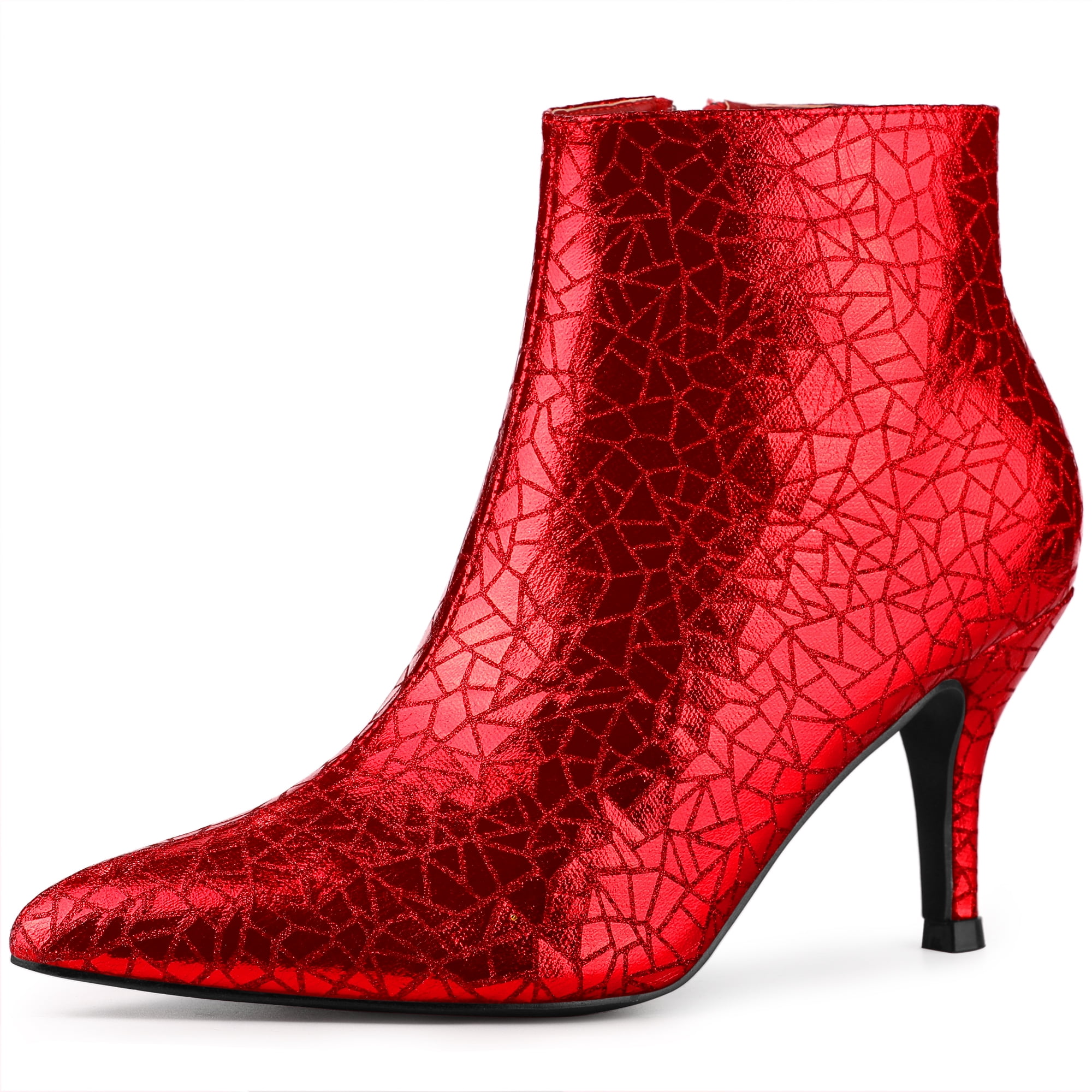 River Island Red Pointed Kitten Heel Ankle Boots | Lyst