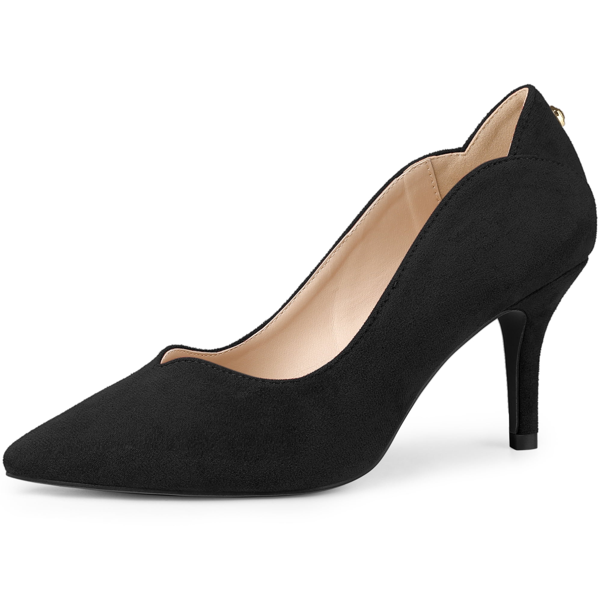 Unique Bargains Women's Pointed Toe Pull on Stiletto Heels Pumps