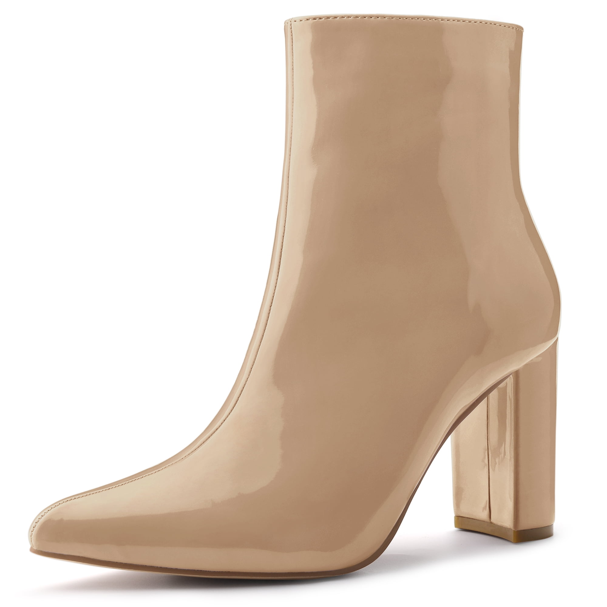Nude pointed toe booties sales