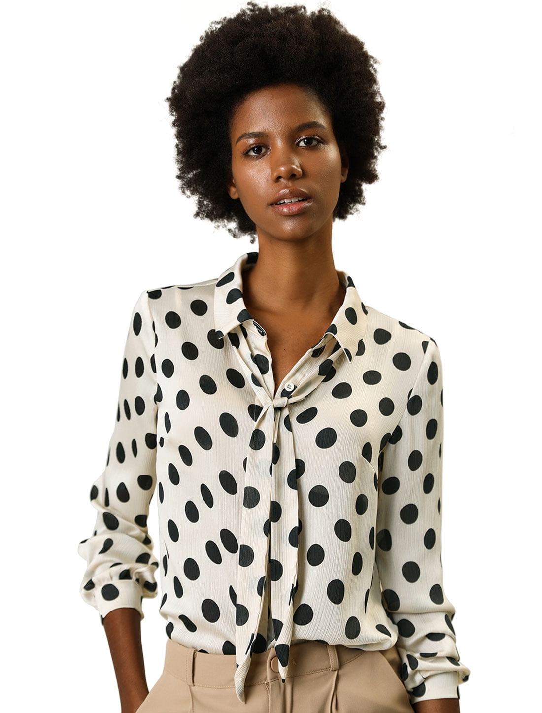 Polka dot store womens blouse