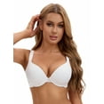 thumbnail image 1 of Unique Bargains Women's Push Up Underwire Seamless Soft Bras White 44 E, 1 of 6