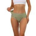 thumbnail image 1 of DARING DIVA Women's Ribbed High Leg Underpants Available In Plus Size 3XL Pea Green, 1 of 6
