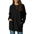 thumbnail image 1 of DARING DIVA Round Neck Pullover Long Sleeve Casual Sweater S Black, 1 of 7