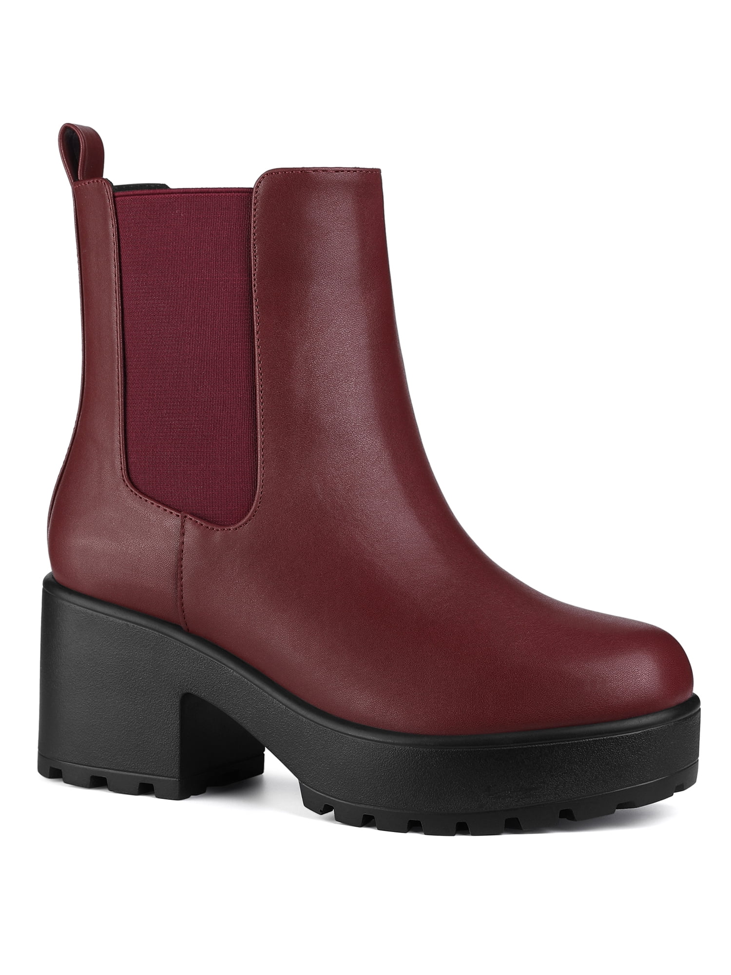 Burgundy chelsea store ankle boots