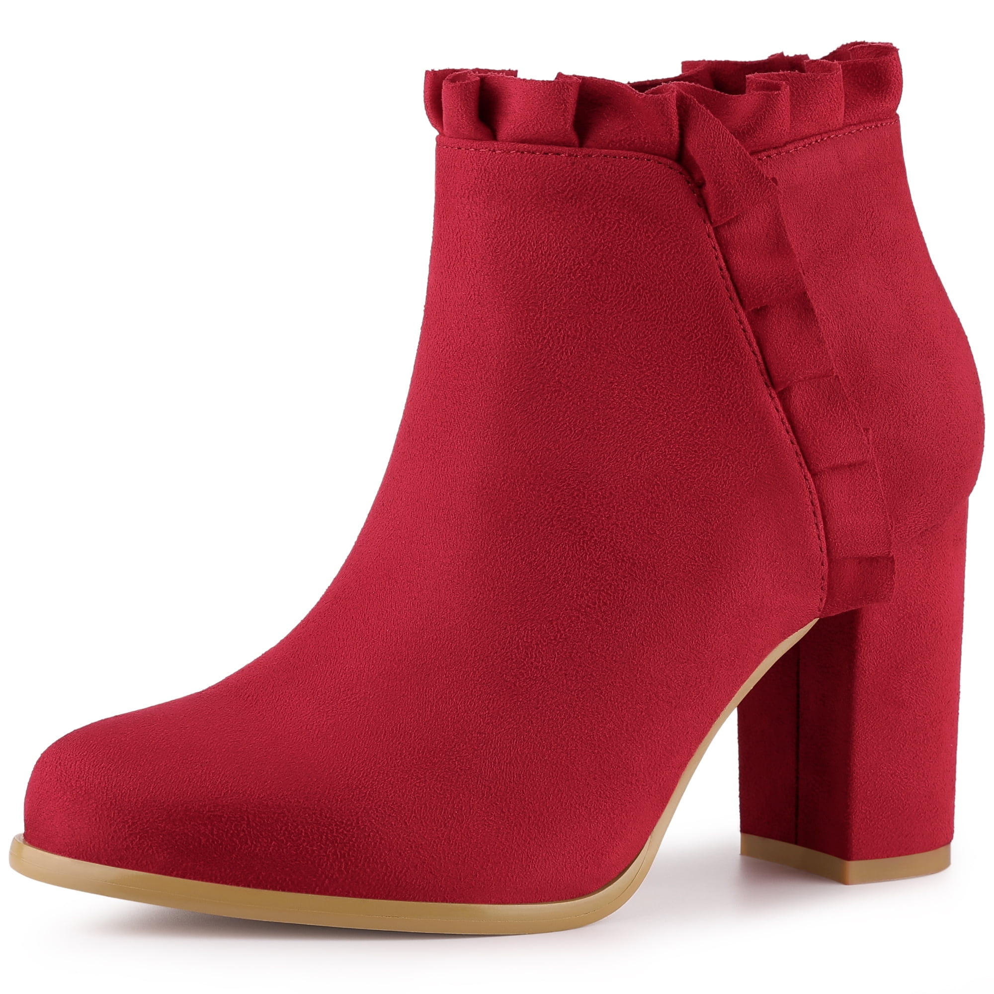 Enchanting - Red | Heeled Ankle Boot with Side-Lace | Fluevog Shoes