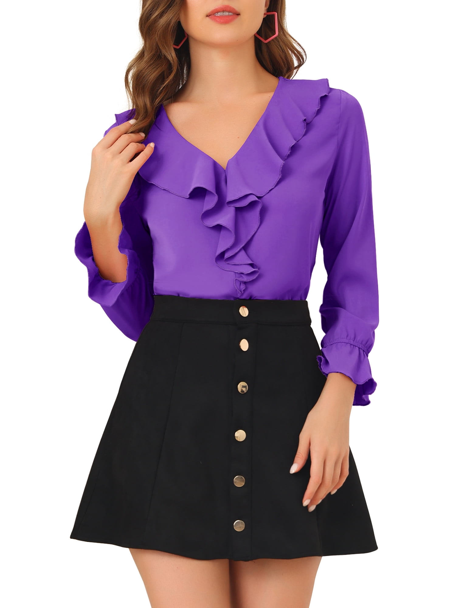 ruffled peasant blouse