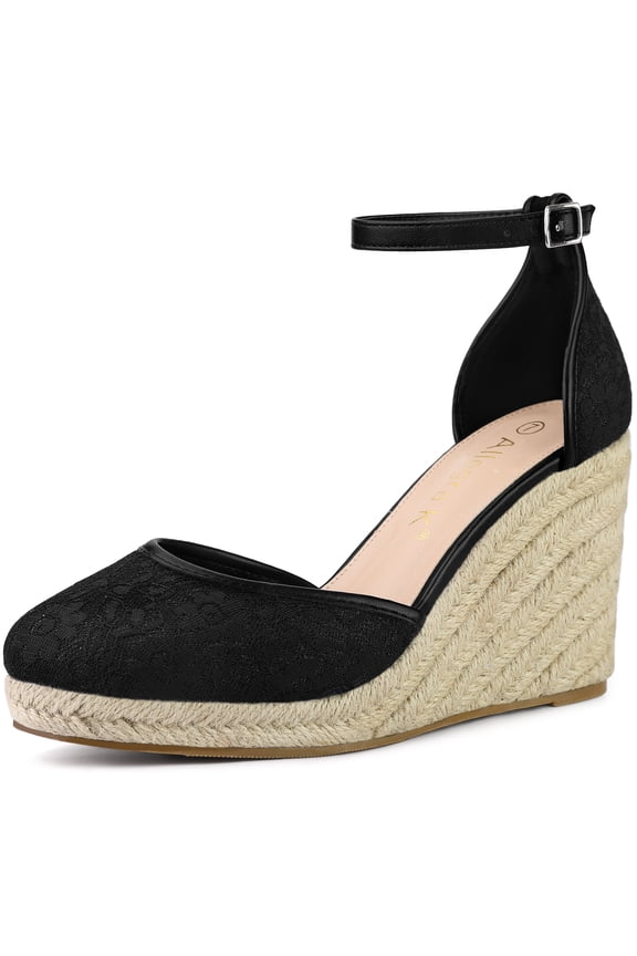 Women's Sandals Espadrille Lace Wedge Heels Platform Sandals