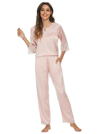 Pink Satin Pajamas