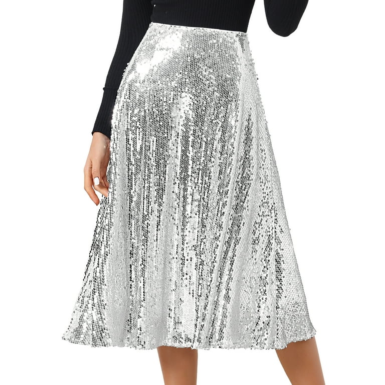 Silver sequin skirt xs hotsell