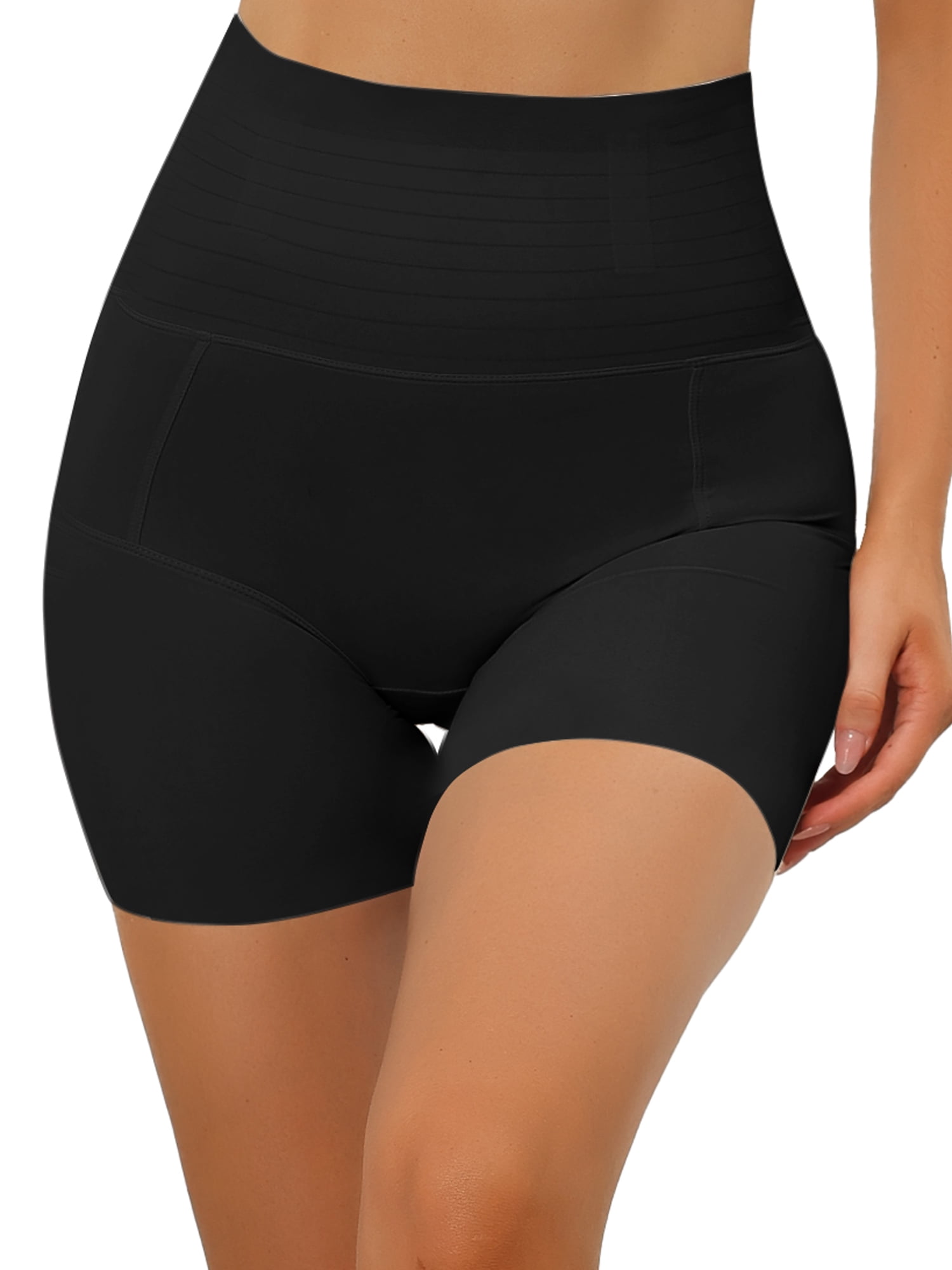 Unique Bargains Women's Shapewear Boyshort Tummy Control Control Panty S Black