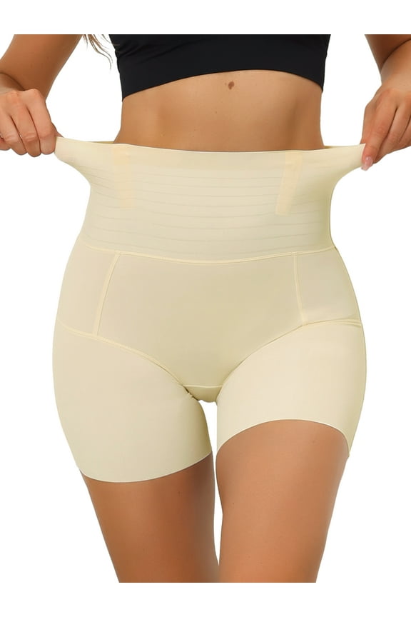 Women's Shapewear Boyshort Tummy Control Control Panty L White